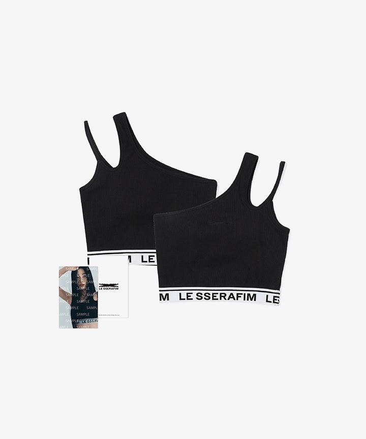 LE SSERAFIM] 2023 S/S Pop Up : One Shoulder Bra Top (Black) – krmerch