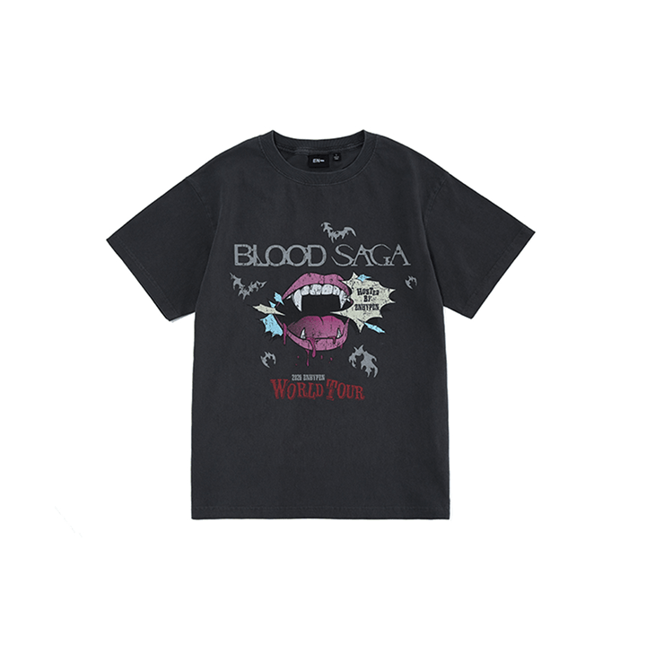 ENHYPEN] Blood Saga : S/S T-Shirt Charcoal – krmerch