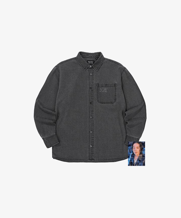 BTS] Suga : Agust D : D-Day : Oversized Shirt (Dark Grey
