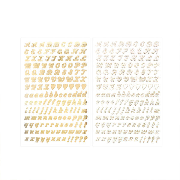 Gold Alphabet Stickers