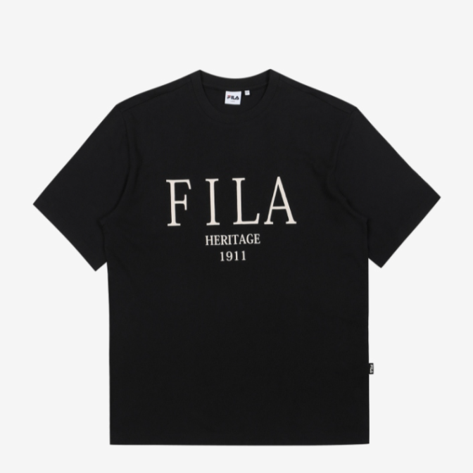 FILA Heritage Serif Logo Loose Fit Short Sleeve Tee