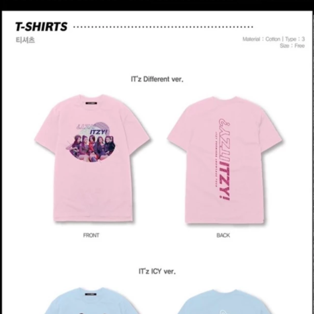 [ITZY] Premier Showcase Tour Merchandise : T-Shirts