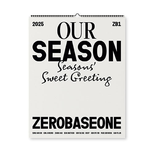 [ZEROBASEONE] 2025 Season's Greetings : Wall Calendar