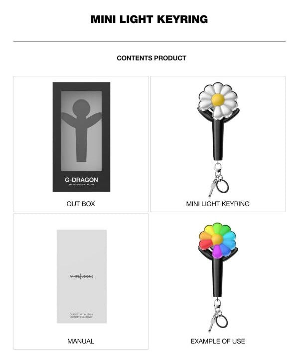 BIGBANG] GDRAGON : Official Lightstick Keyring – krmerch