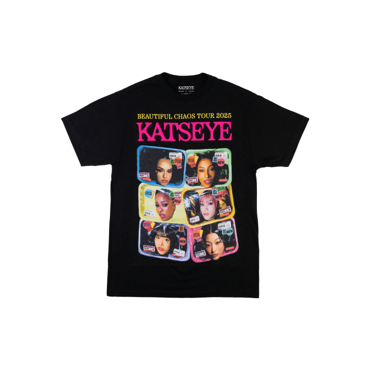 [KATSEYE] Beautiful Chaos Tour : Routing T-Shirt (Black)