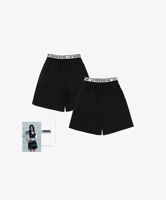 [LE SSERAFIM] 2023 S/S Pop Up : Oversized Shorts (Black)
