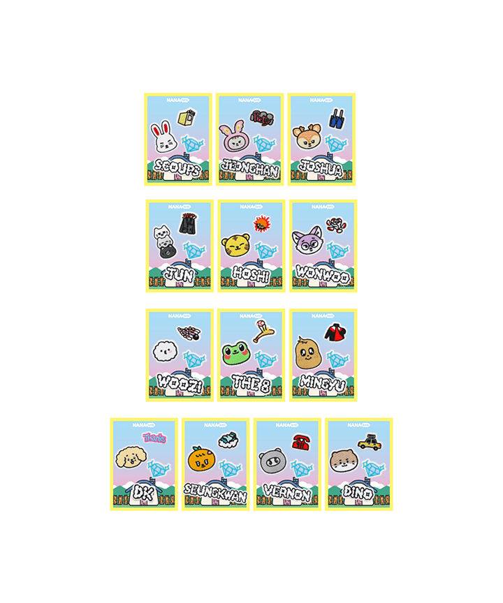 [SEVENTEEN] NANA bnb with Seventeen : Velcro Patch Set (4 Pcs)