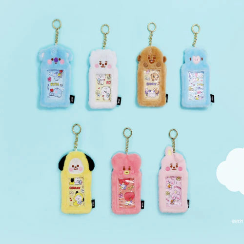 [BT21] Fluffy Photocard Holder Keyring