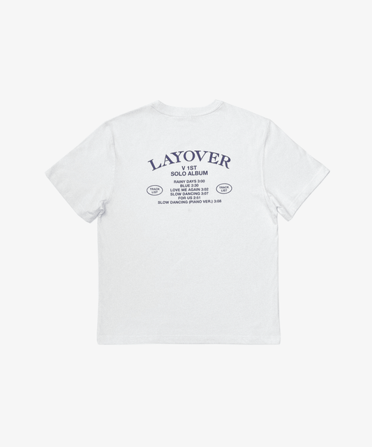 [BTS] V : Layover : S/S T-Shirt (Layover - White)