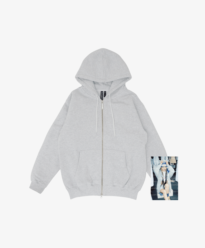 [LE SSERAFIM] Zip Up Hoodie (Melange Grey)