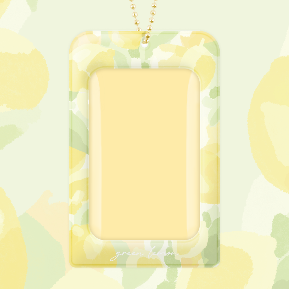 Green Lemon Photocard Holder Keyring