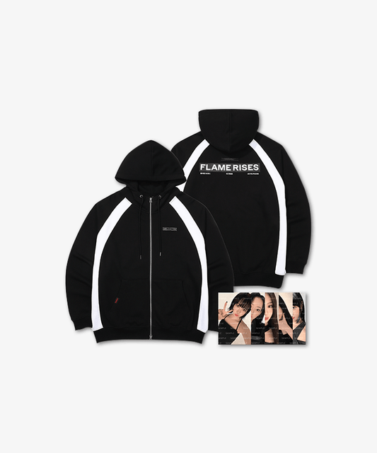 [LE SSERAFIM] Tour : Flame Rises : Zip Up Hoodie (Black)