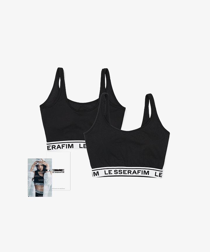 [LE SSERAFIM] 2023 S/S Pop Up : Basic Bra Top (Black)