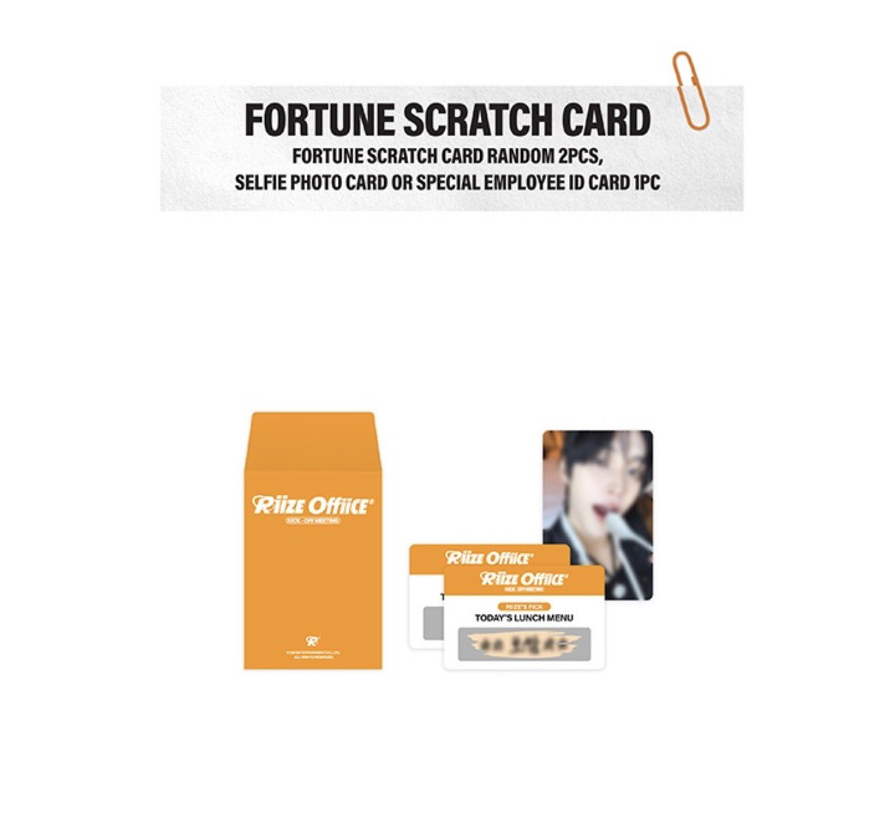 [RIIZE] 1000 DAYS FAN PARTY <RIIZE OFFIICE> Fortune Scratch Card