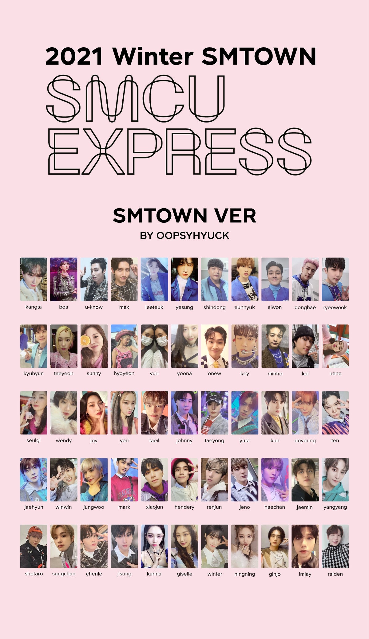 SMTOWN] 2021 Winter SMTOWN : SMCU EXRPESS : Photocards – krmerch