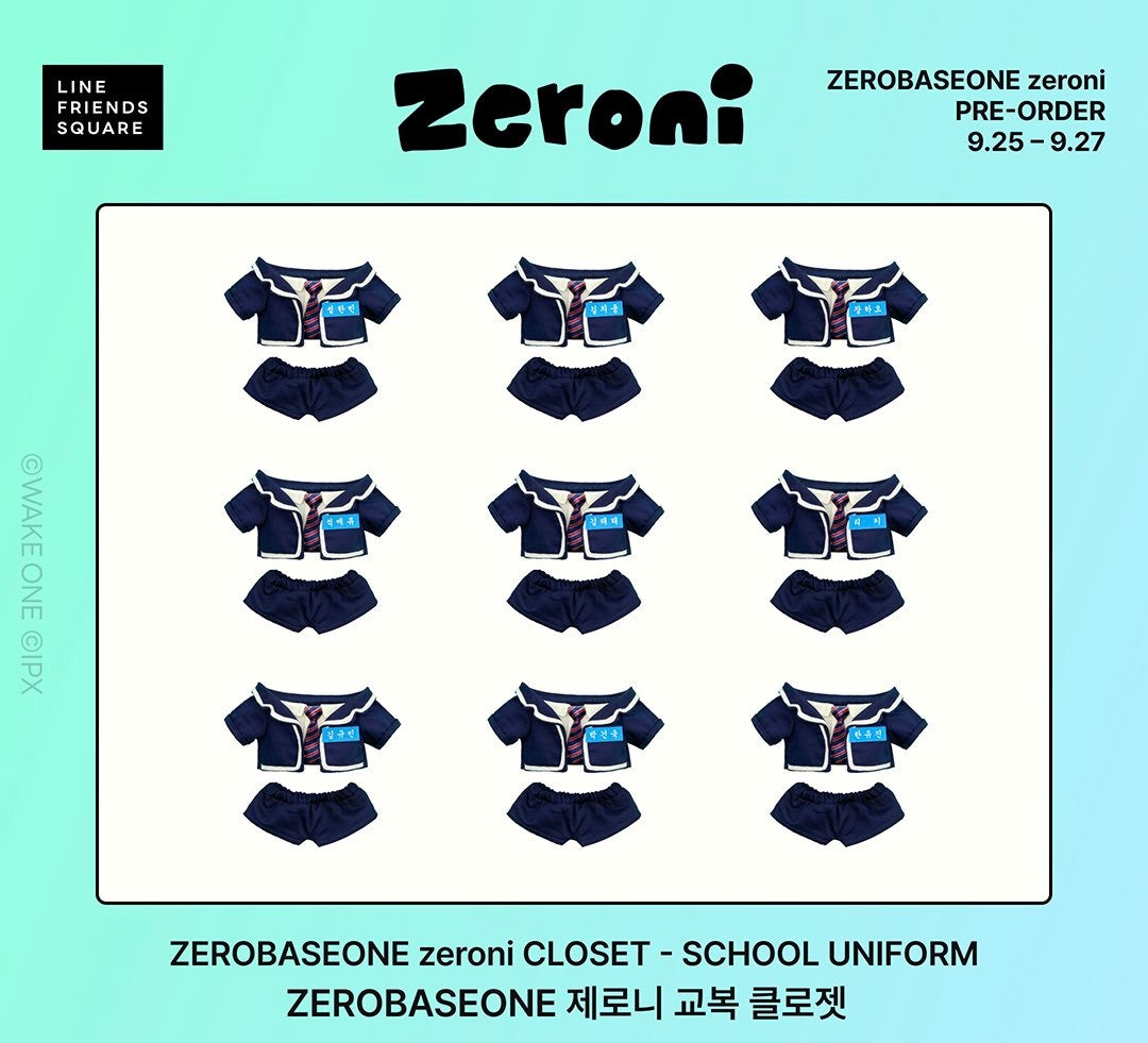 [ZEROBASEONE] Zeroni : Costume Plush