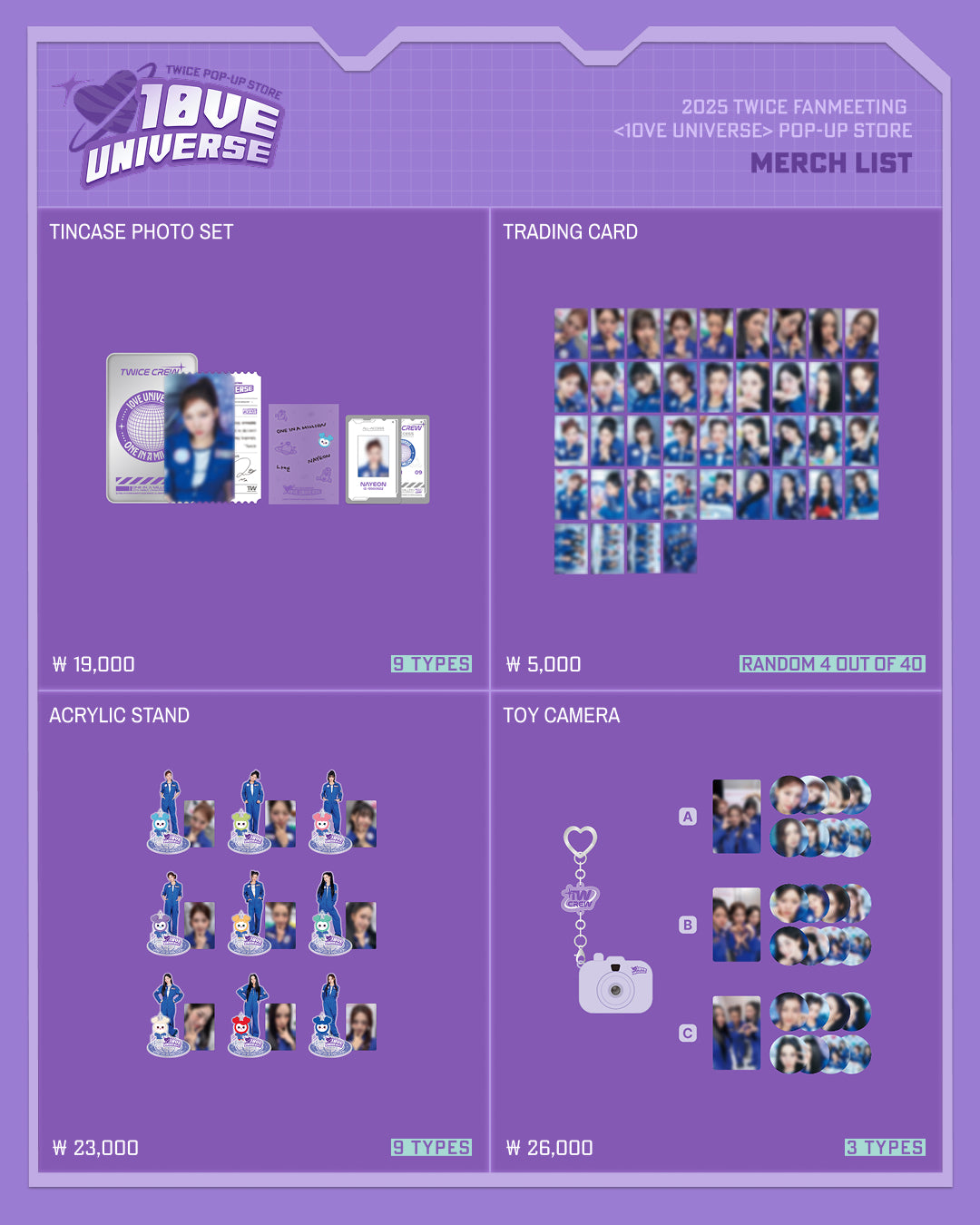 TWICE] 2025 Fanmeeting <10VE Universe> Pop Up Store – krmerch