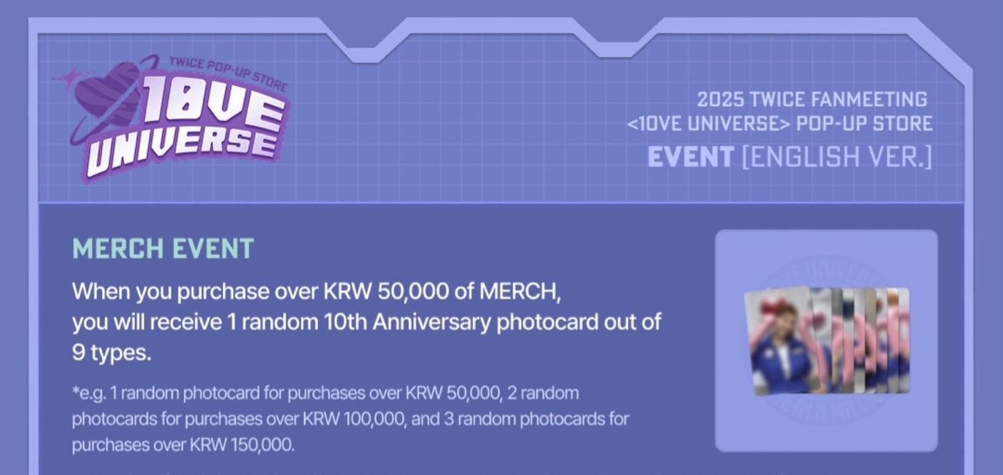 [TWICE] 2025 Fanmeeting <10VE Universe> Pop Up Store