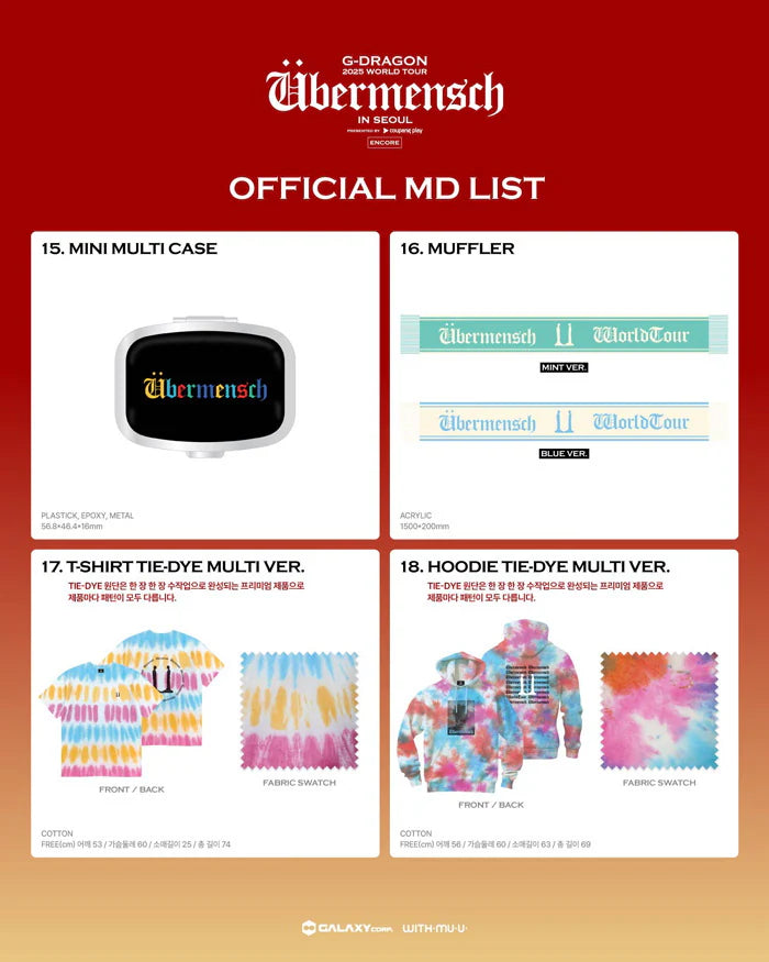 [BIGBANG] GDRAGON 2025 World Tour In Seoul Encore - Übermensch : Official MD