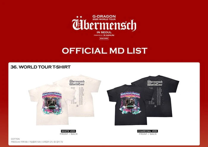 [BIGBANG] GDRAGON 2025 World Tour In Seoul Encore - Übermensch : Official MD
