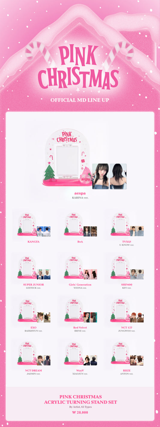 [SMTOWN] 2023 Pink Christmas Acrylic Turning Stand Set