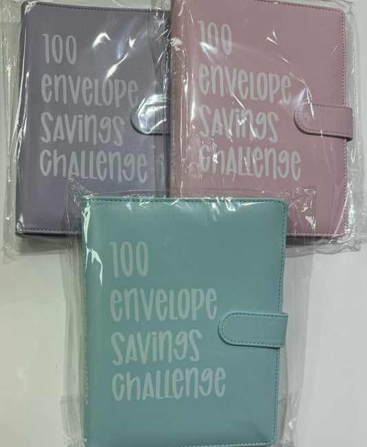 A5 Macaron Binder : 100 Envelope Savings Challenge