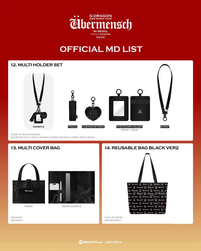[BIGBANG] GDRAGON 2025 World Tour In Seoul Encore - Übermensch : Official MD
