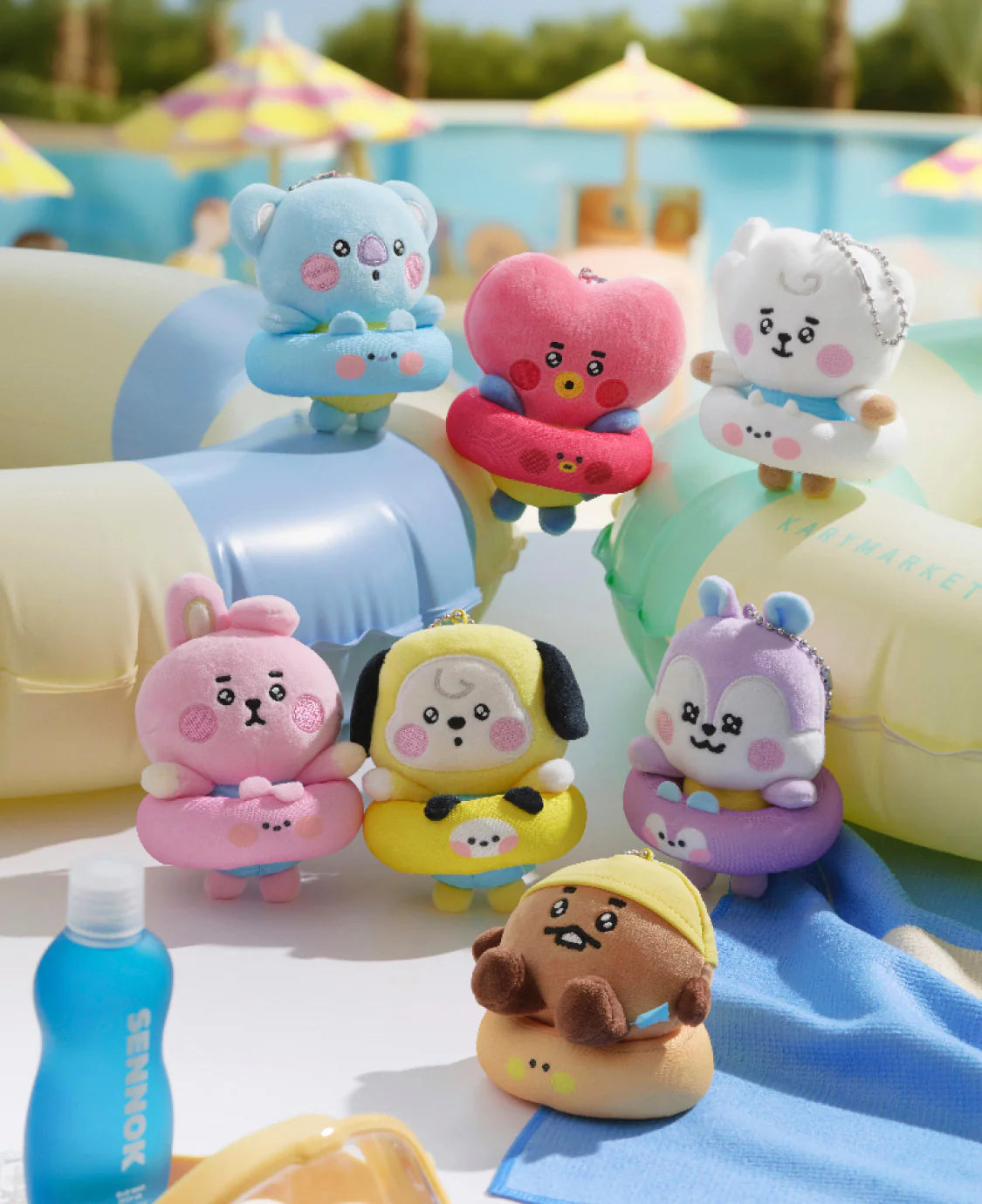 [BT21] Baby Plush Keyring Splash Edition