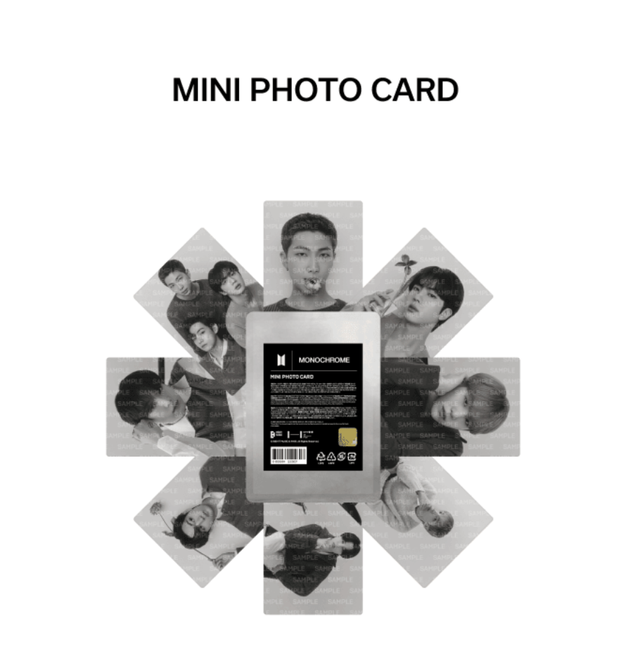 [BTS] Monochrome : Mini Photocard