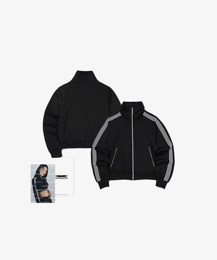 LE SSERAFIM CROP HOODIE (Black)