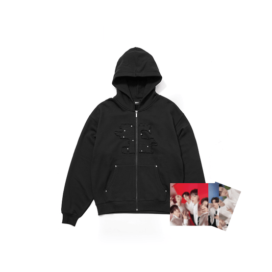 [ENHYPEN] World Tour : Walk The Line Final : Stud Zip Up Hoodie