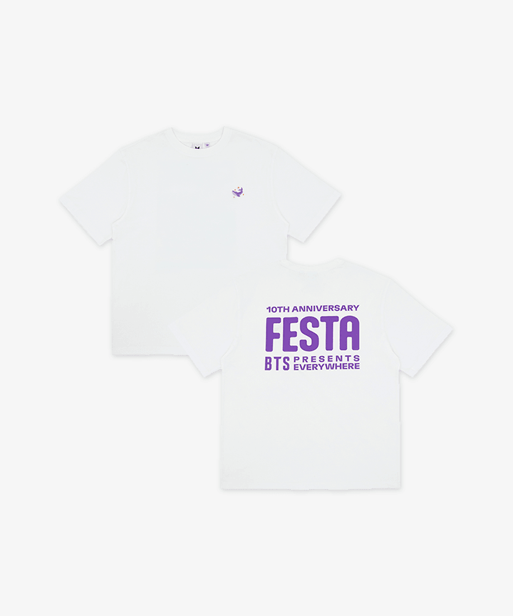 [BTS] 10th Festa : S/S T-Shirt_Logo (White)