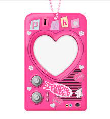 Retro Radio Pink Bomb Photocard Holder Keyring