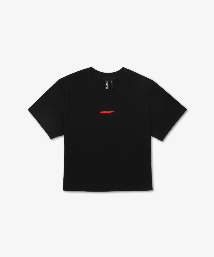 [LE SSERAFIM] Tour : Flame Rises : Crop S/S T-Shirt (Black)