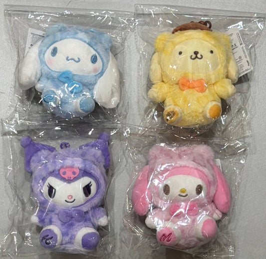 [SANRIO] Sanrio Characters : Leopard Print Plush Keyring