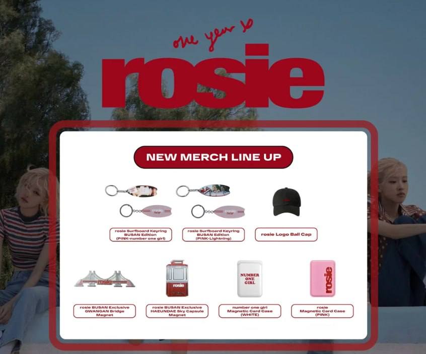BLACKPINK ロゼ　ROSÉ rosie popup Tシャツ BLACKPINK ロゼ】7月19日から渋谷モヴィーダでrosie POP-UP STORE期間