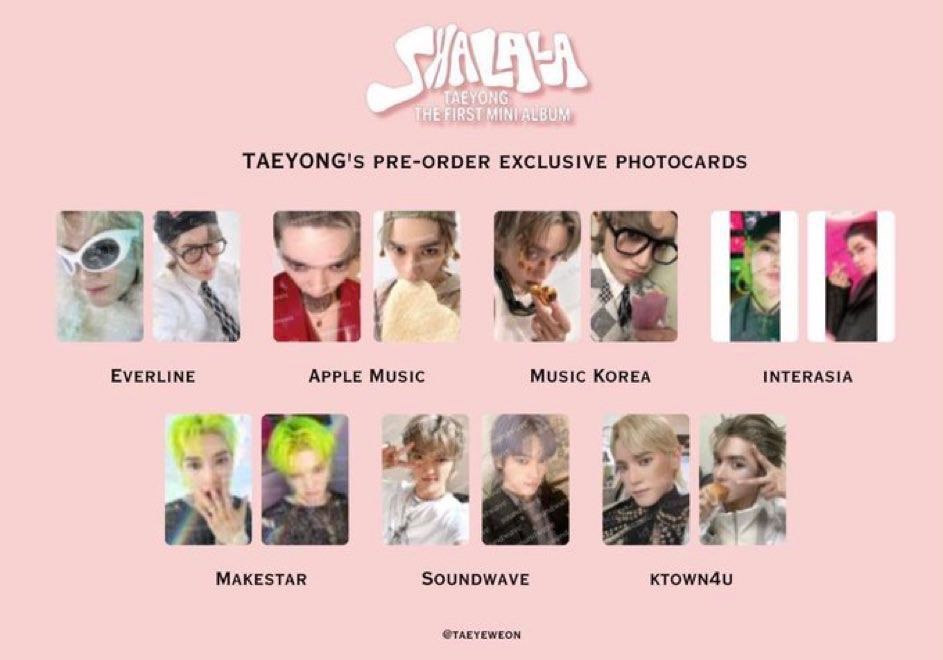 [NCT] Taeyong : Shalala : POB Photocard