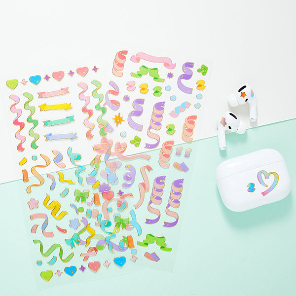 Ribbon Confetti Stickers