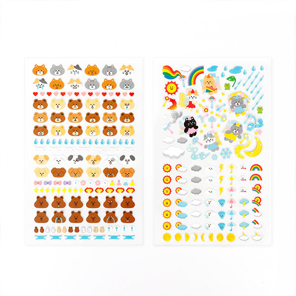 Emoticon Weather Stickers