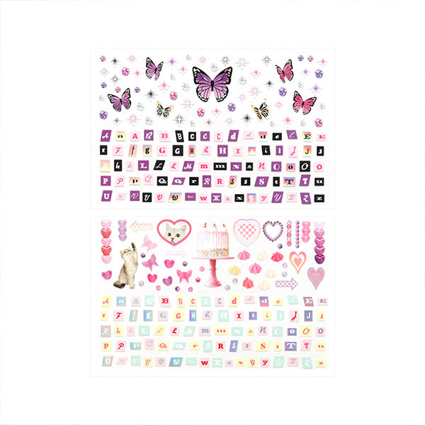 Butterfly Cat Stickers