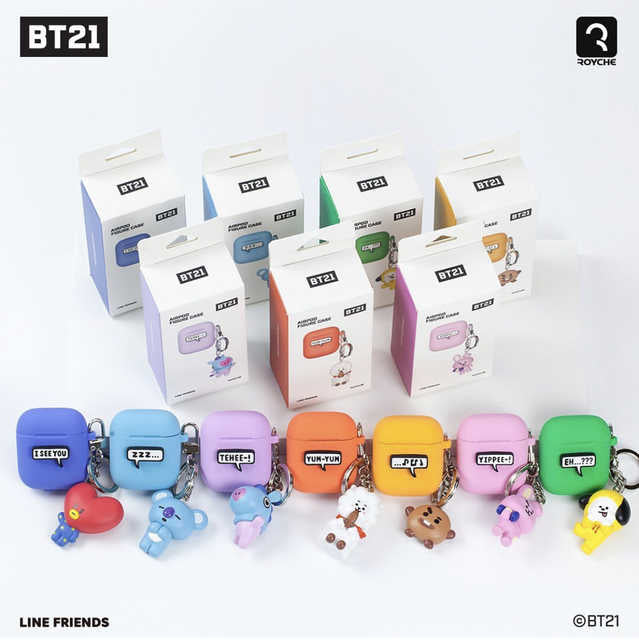 [BT21] BT21 x Royche : Airpods Silicon Case + Figure Keyring