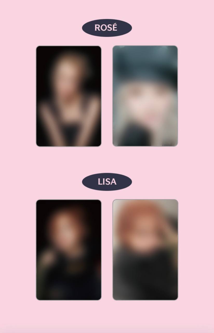 BLACKPINK] Born Pink : 2 Pocket Photo Card Holder – krmerch