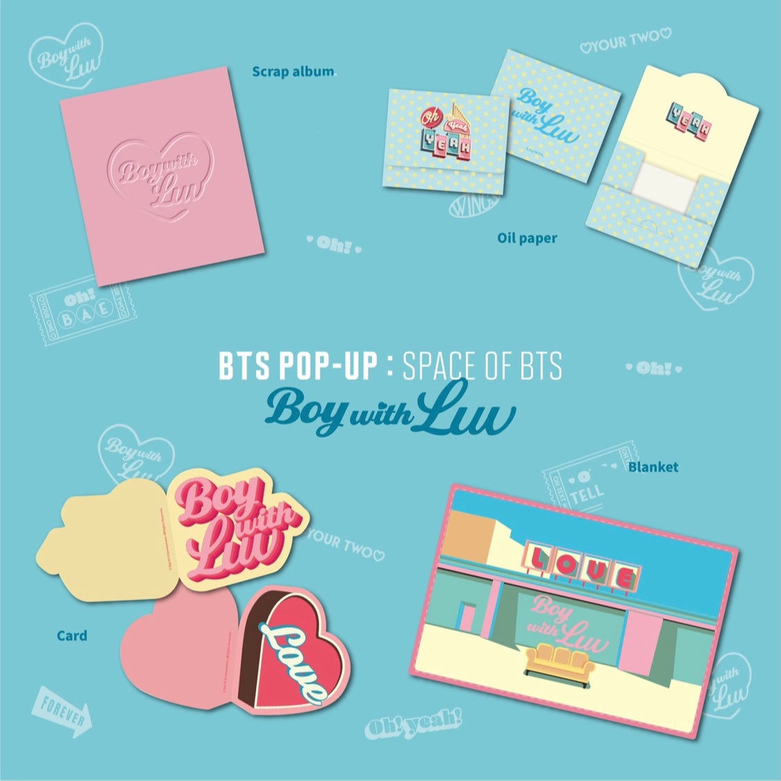 BTS ポップアップ ラグ マット Boy with luv BTS] Pop-Up : Space Of BTS : Boy With Luv – krmerch