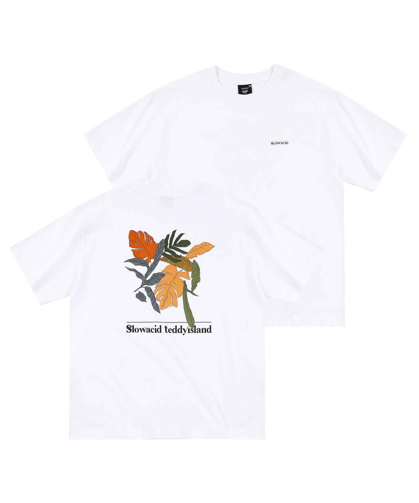 [NCT] Slow Acid x Teddy Island : Summer 127 : Print Leaves T-Shirt