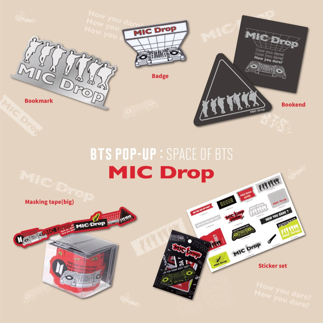 BTS] Pop-Up : Space Of BTS : Mic Drop – krmerch