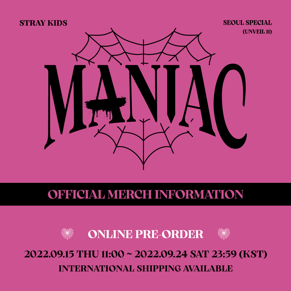 [STRAY KIDS] Maniac : Seoul Special (Unveil II) : Official Merch