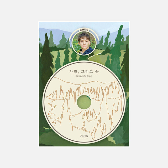 [EXO] Chen : April, and a Flower : Bookmark & Coaster Set