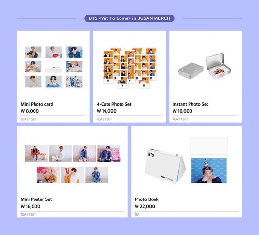 [BTS] < Yet To Come > In Busan Merch