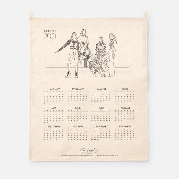 [SNSD Girls Generation] 2021 Canvas Drawing Calendar