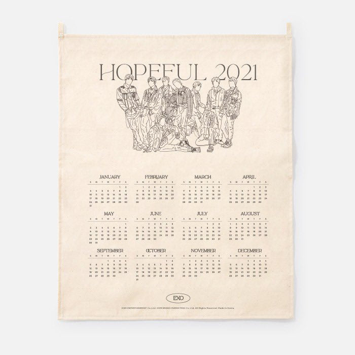 [EXO] 2021 Canvas Drawing Calendar